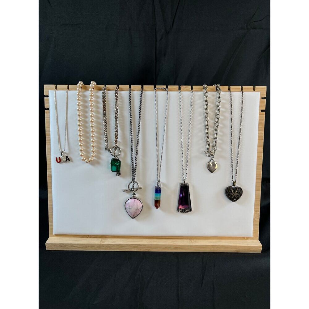 lot of 8 beautiful tinkerbell charm pendant with chain necklace assorted jewelry